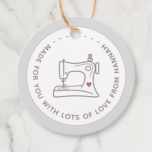 Made For You With Love裁縫&ハート フェイバータグ (正面)