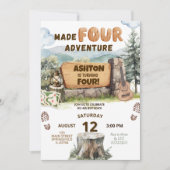 Made FOUR Adventure Woodlands Birthday 招待状 (正面)