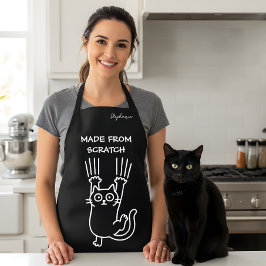Made from scratch funny cat kitchen  エプロン