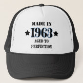 Made in 1963 - Aged to perfection キャップ (正面)