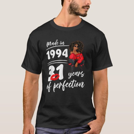 Made In 1994 31 Years Of Perfection Birthday Melan Tシャツ (正面)