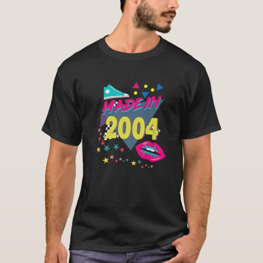 Made In 2004 18Th Birthday 80S 90S 1990S 1980S Nos Tシャツ (正面)