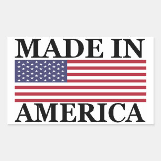 MADE IN AMERICAステッカー 長方形シール