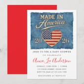 Made In America Baby Shower Invitation 招待状 (正面/裏面)
