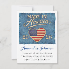 Made in America Birth Announcement シーズンカード
