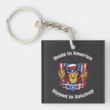 Made in America Dipped in Ketchup Funny Patriot