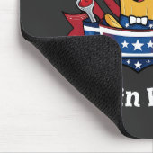 Made in America Dipped in Ketchup Funny Patriot マウスパッド (コーナー)