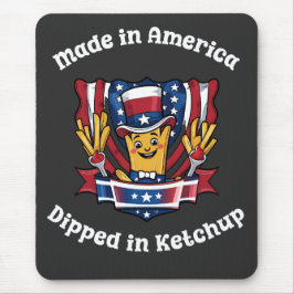 Made in America Dipped in Ketchup Funny Patriot マウスパッド