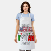 Made in America with Parts(パーツ付きアメリカ製イタリアン) エプロン (着用した状態)