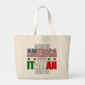 Made in America with Parts(パーツ付きアメリカ製イタリアン) ラージトートバッグ (裏面)