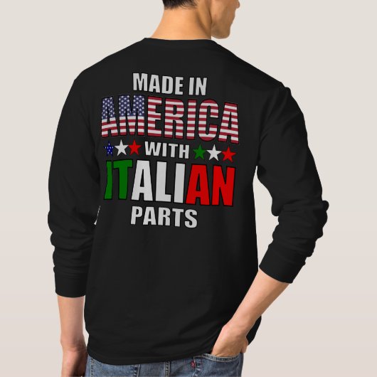 Made in America with Parts(パーツ付きアメリカ製イタリアン) Tシャツ (裏面)