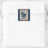 Made in American Flag Eagle 7月4日 スクエアシール (バッグ)