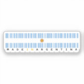 Made in Argentina Barcode Flag Sticker シール (正面)
