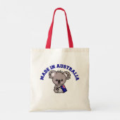 Made In Australia: Koala Holding Australian Flag トートバッグ (裏面)