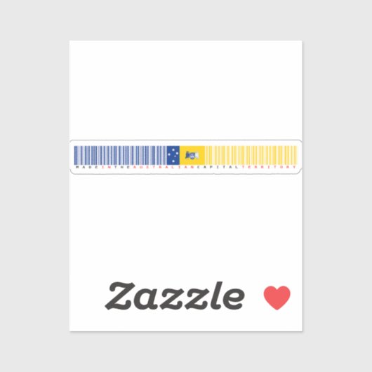 Made in Australian Capital Territory Barcode Flag シール (シート)