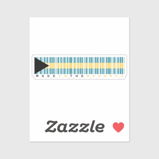 Made in Bahamas Barcode Flag シール (シート)