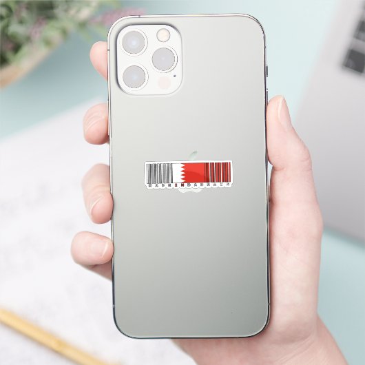 Made in Bahrain Barcode Flag Sticker シール (スマートフォン)