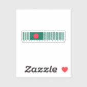 Made in Bangladesh Barcode Flag Sticker シール (シート)