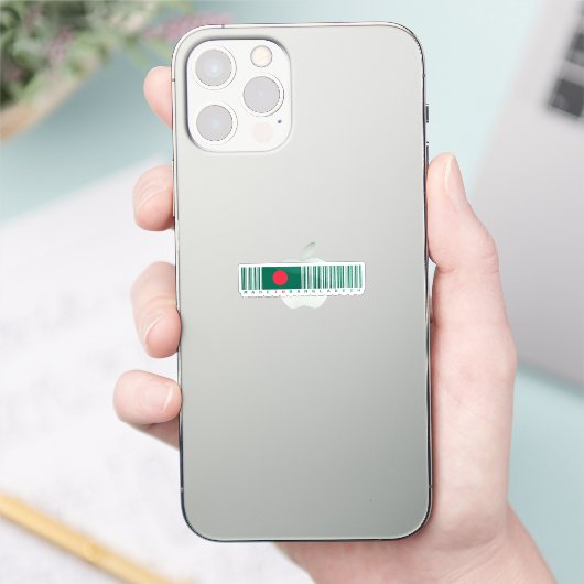 Made in Bangladesh Barcode Flag Sticker シール (スマートフォン)