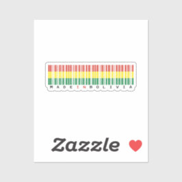 Made in Bolivia Barcode Flag Sticker シール
