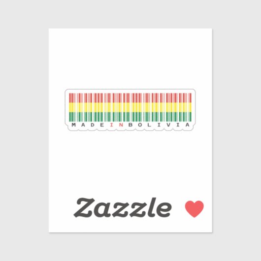 Made in Bolivia Barcode Flag Sticker シール (シート)