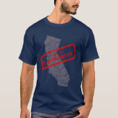Made in California グランジ Map Navy Blue T-shirt Tシャツ (正面)