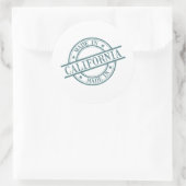 Made in California Green Round Rubber Stampロゴ ラウンドシール (バッグ)