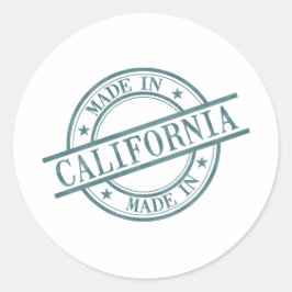 Made in California Green Round Rubber Stampロゴ ラウンドシール