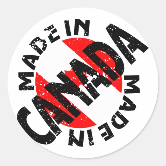 Made In Canadaラベルシール ラウンドシール (正面)