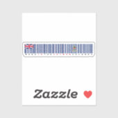 Made in Cayman Islands Barcode Flag シール (シート)