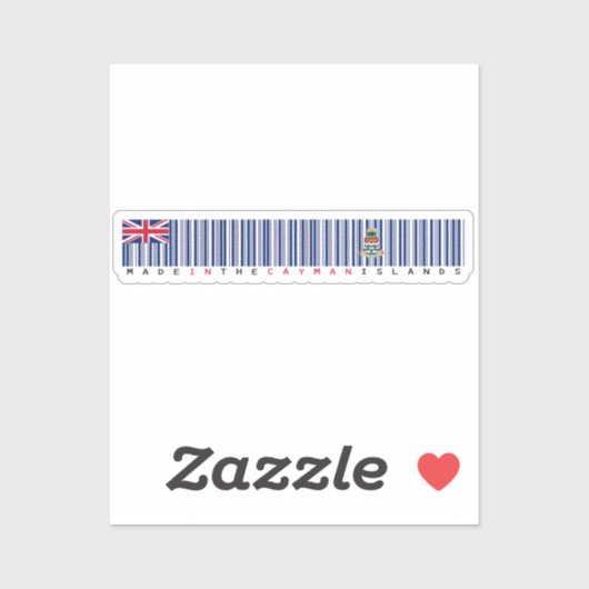 Made in Cayman Islands Barcode Flag シール (シート)