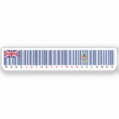 Made in Cayman Islands Barcode Flag シール (正面)