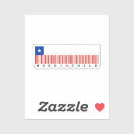 Made in Chile Barcode Flag Sticker シール