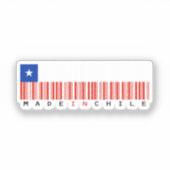 Made in Chile Barcode Flag Sticker シール (正面)