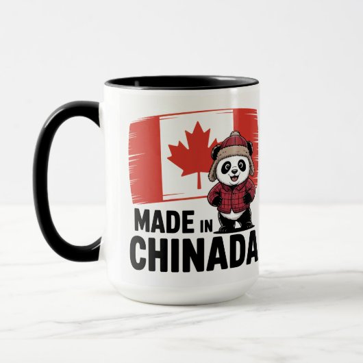 Made in Chinada パンダ – 中国系カナダ人 マグカップ (左)