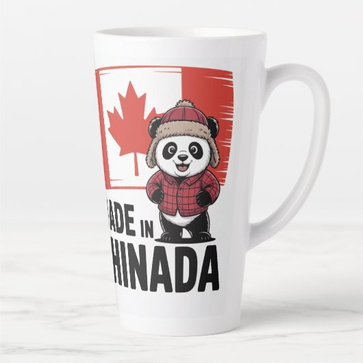 Made in Chinada Panda – Chinese Canadian カフェラテマグ (右)