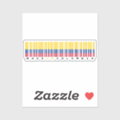 Made in Colombia Barcode Flag Sticker シール (シート)