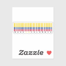 Made in Colombia Barcode Flag Sticker シール