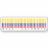 Made in Colombia Barcode Flag Sticker シール (正面)