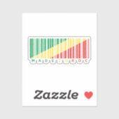 Made in Congo Barcode Flag Sticker シール (シート)