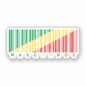 Made in Congo Barcode Flag Sticker シール (正面)