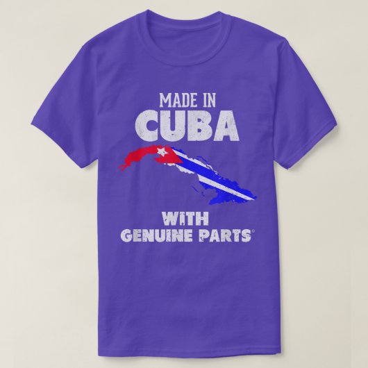 Made in Cuba with Genuine Parts! Cuban Pride Tシャツ (デザイン正面)