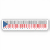 Made in Czech Republic Barcode Flag シール (正面)