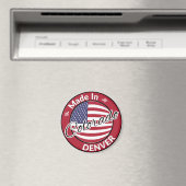 Made in Denver Colorado USA Flag マグネット (インサイチュ (食洗機))