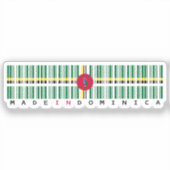 Made in Dominica Barcode Flag シール (正面)