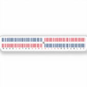Made in Dominican Republic Barcode Flag シール (正面)