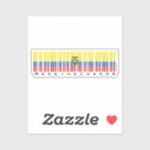 Made in Ecuador Barcode Flag Sticker シール (シート)