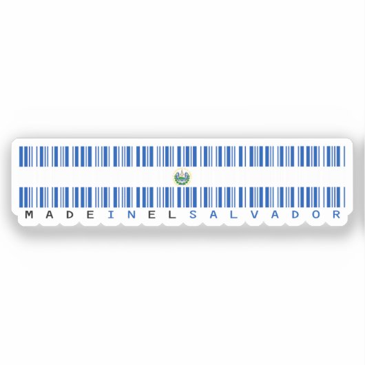 Made in El Salvador Barcode Flag シール (正面)