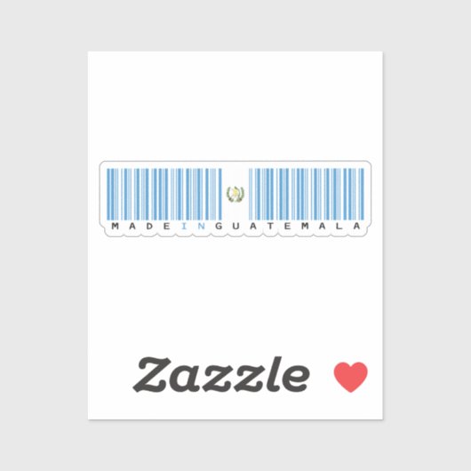 Made in Guatemala Barcode Flag シール (シート)