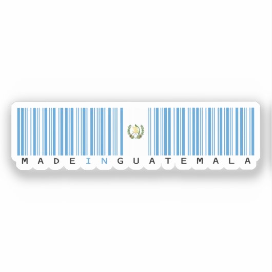 Made in Guatemala Barcode Flag シール (正面)